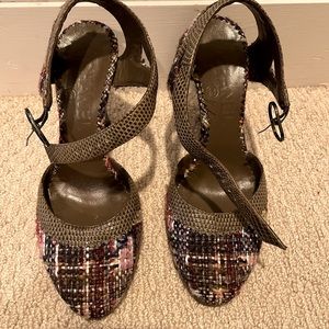 Chanel wool heels. GORGEOUS for Fall!